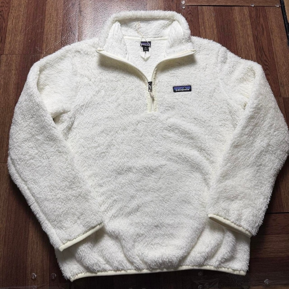 Patagonia Women's White Los Gatos 1/4 Pile Fleece Sweatshirt XS NWOT